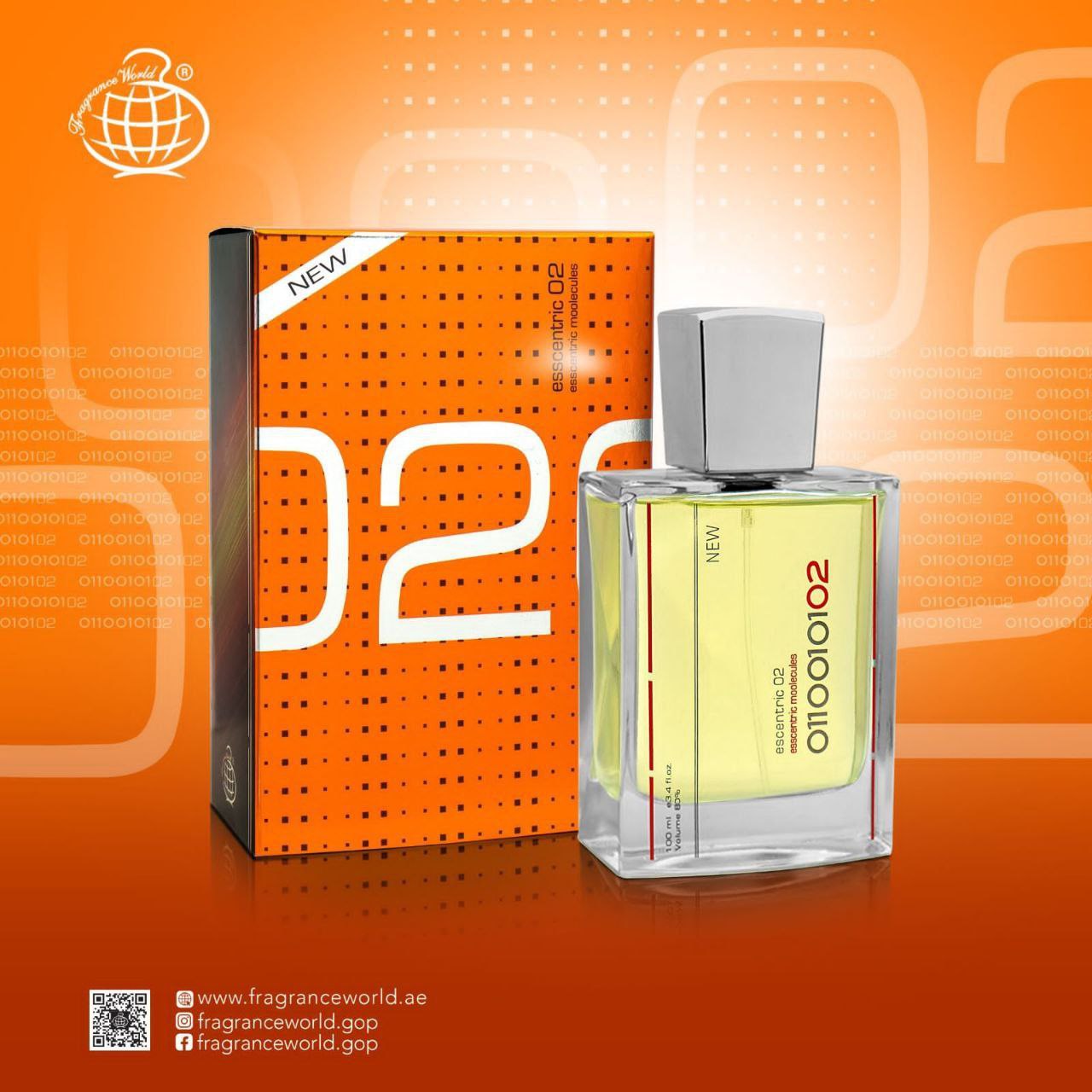 عطر ادکلن اسپرت اسنتریک مولکول 02 100 میل فراگرنس ورد (Fragrance Wrold Escentric 02 Escentric Molecules)