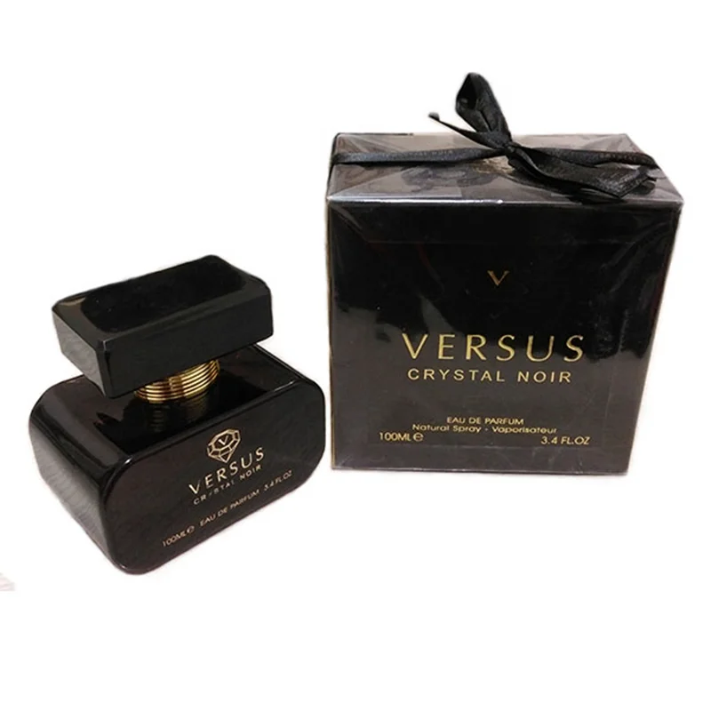 عطر ادکلن زنانه ورساچه کریستال نویر 100 میل فراگرنس ورد ورسوس کریستال نویر (Fragrance World Versace Crystal Noir)